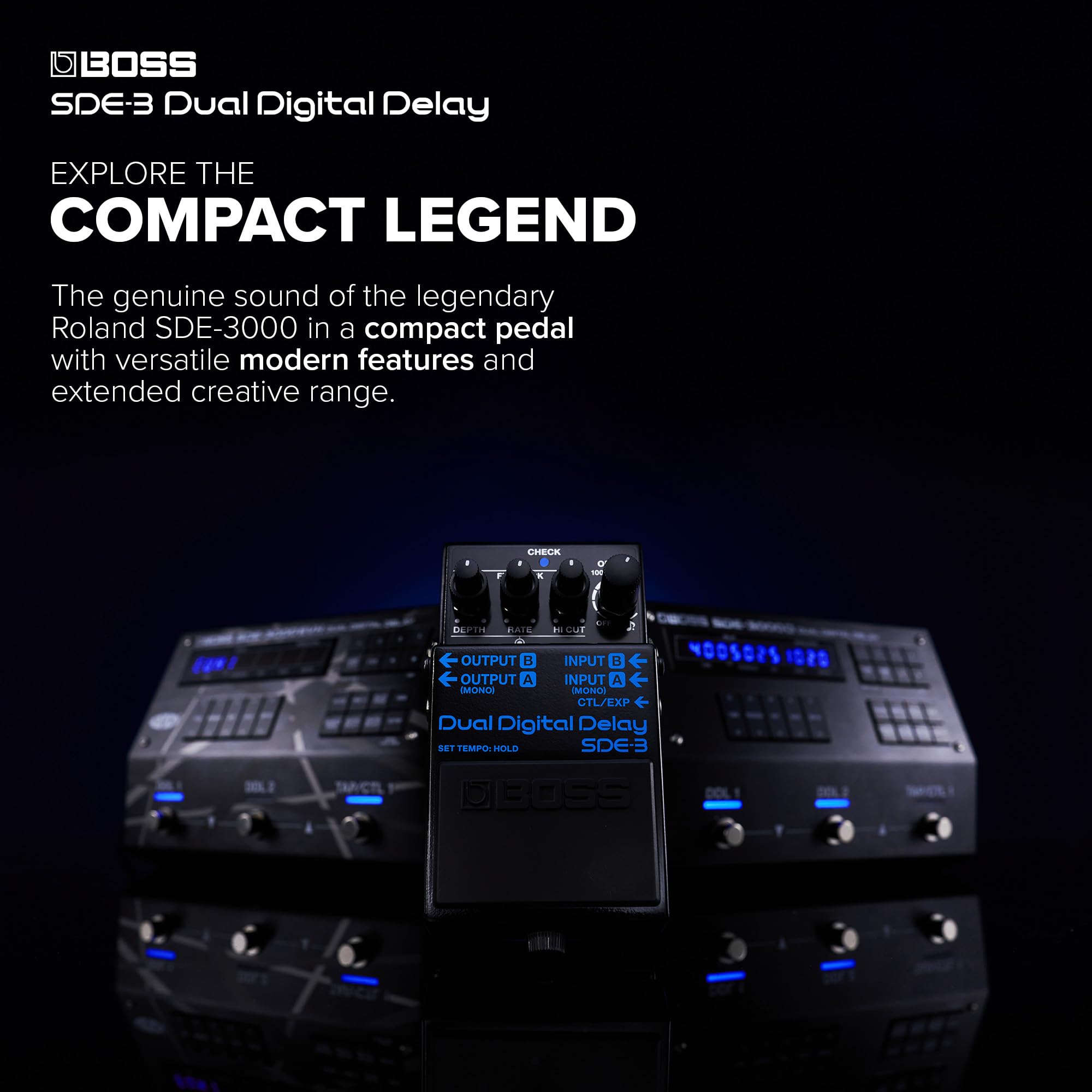 Amazon.com: BOSS SDE-3 Dual Digital Delay Pedal | Authentic Sound