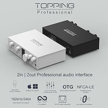 Amazon.com: TOPPING E2x2 OTG USB Audio Interface - Ultra-Linear