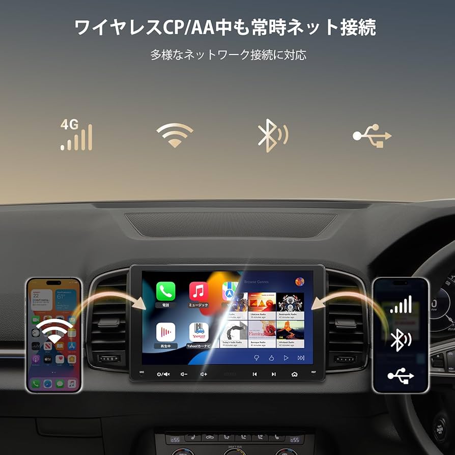 Amazon.co.jp: ATOTOOUT 2DIN ディスプレイオーディオ【9インチ QLED