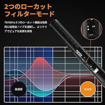 Amazon | COMICA VM20 ガンマイク 外付け 高感度カメラマイク 75/150Hz