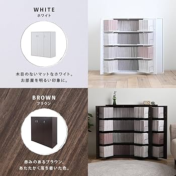 Amazon｜J-Supply 16段 本棚 扉付 大型 大容量 CDラック DVDラック