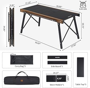 Amazon.com: Naturehike Folding IGT Camping Table with Stove