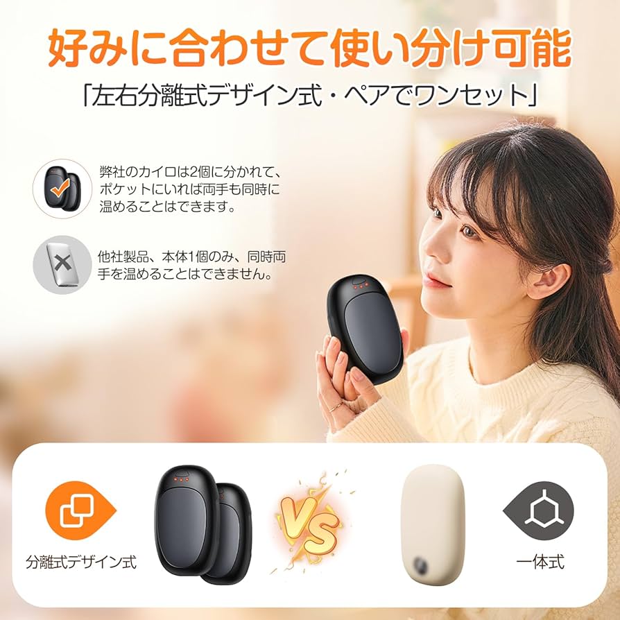 Amazon.co.jp: Jonwall 充電式カイロ カイロ 【寒さ対策・分離式・2個