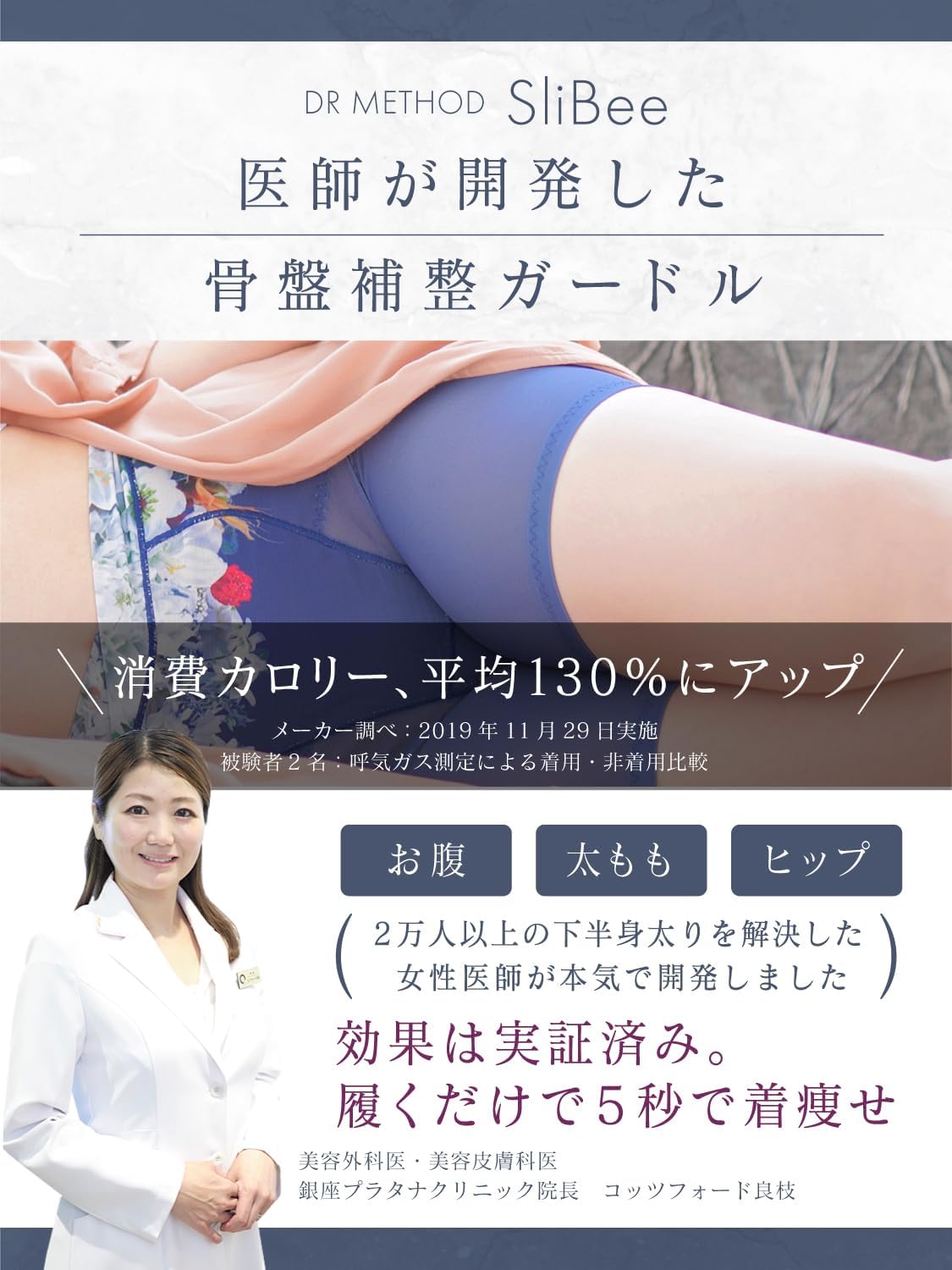 Amazon | DRMETHOD SliBee スリビー ガードル 骨盤補整 太もも 補整