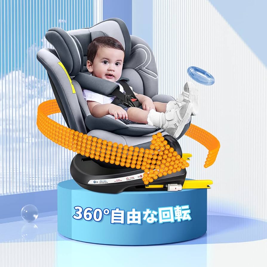 Amazon | Reecle チャイルドシート 360° 回転式 新生児~12歳頃 (0~36kg