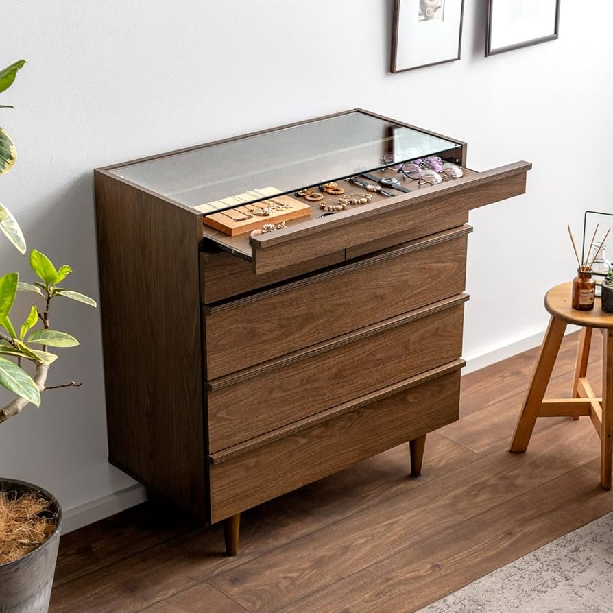 Amazon｜エア・リゾーム チェスト 5段 木製 北欧 ローチェスト