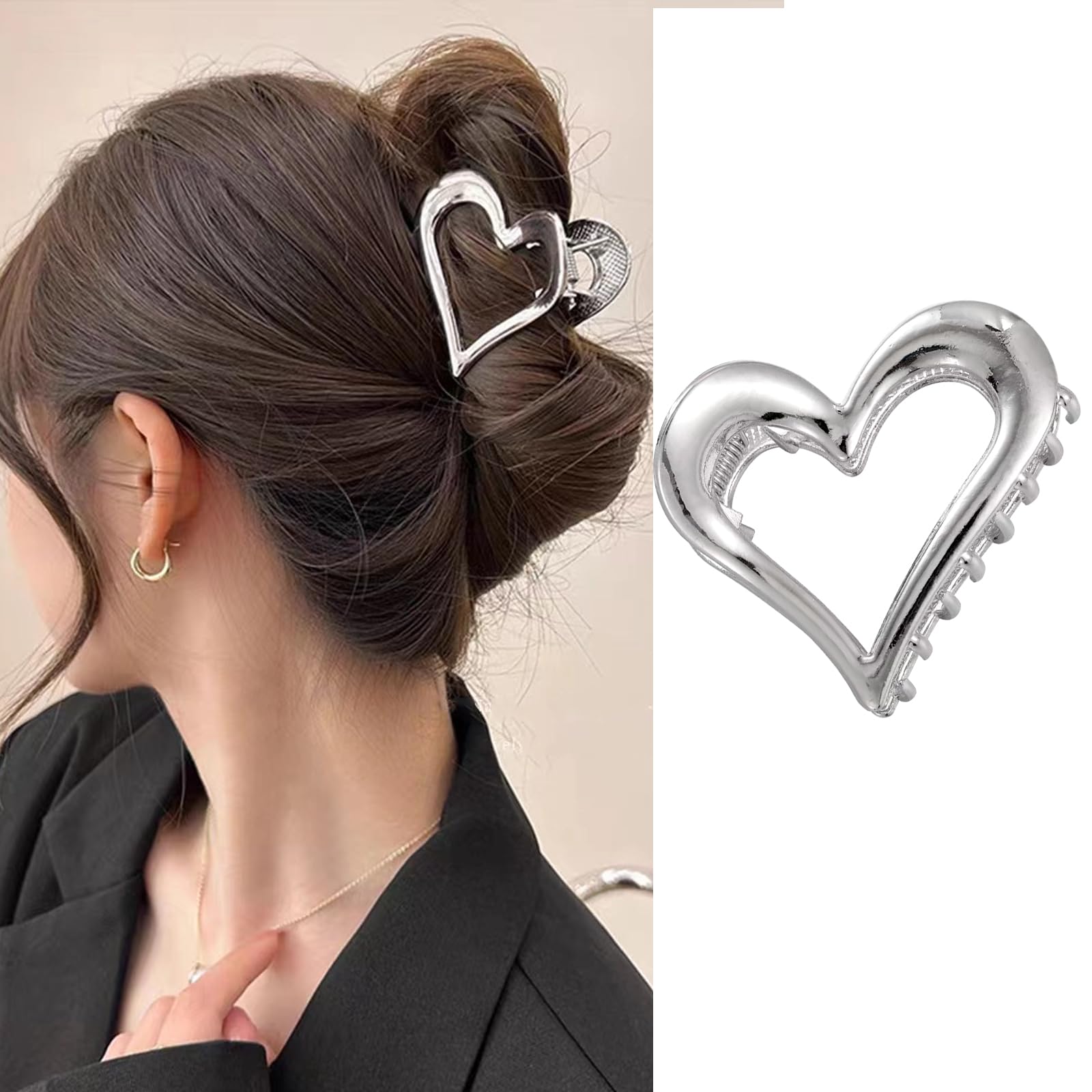 Amazon.co.jp: バレンタインデー ヘアクリップ ハート バンスクリップ