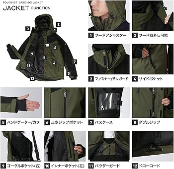 Amazon.co.jp: PONTAPES(ポンタぺス) スキーウェア 上下セット スノボ