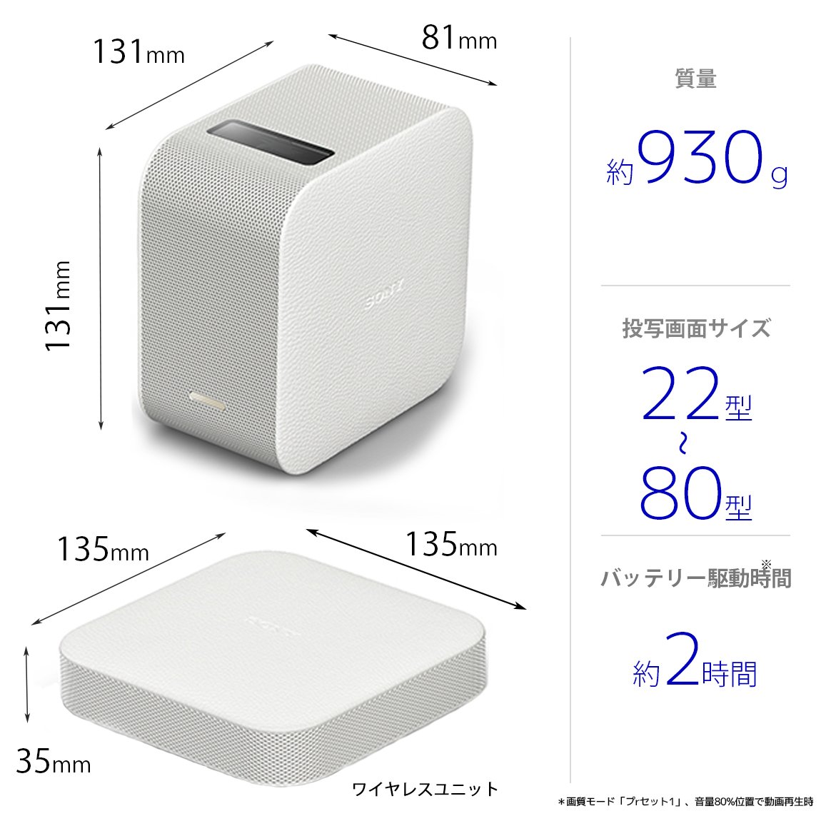 Amazon | ソニー プロジェクター ポータブル/超短焦点/バッテリー
