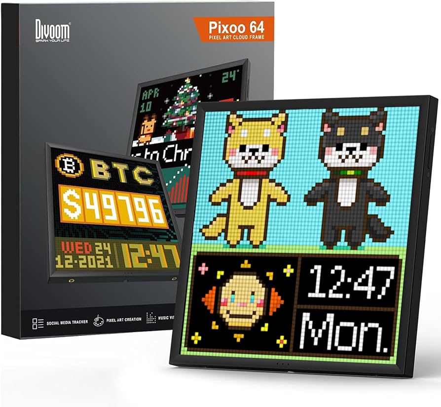Amazon.com : Divoom Pixoo-64 - WiFi Pixel Cloud Digital Frame with