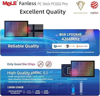 Amazon.com: MeLE Fanless Stick PC PCG02 Pro, N100 8GB/128GB, Mini