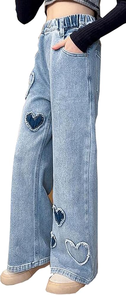 Amazon.com: MYtodo Girls Lovely Heart Pattern Printed Elastic