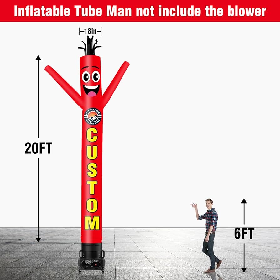 Amazon.com: GOODENY 20FT Tall Inflatable Tube Man Custom Wacky