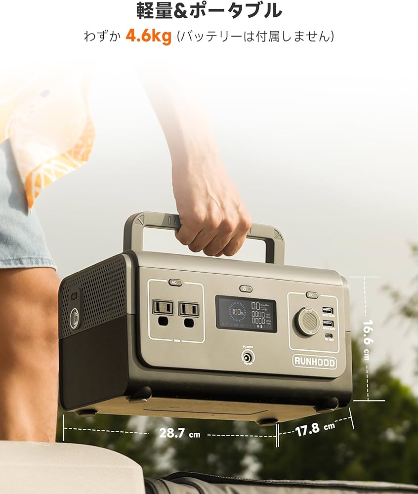 Amazon.co.jp: RUNHOOD ポータブル電源 RALLYE 600 MINI 324Wh/600W