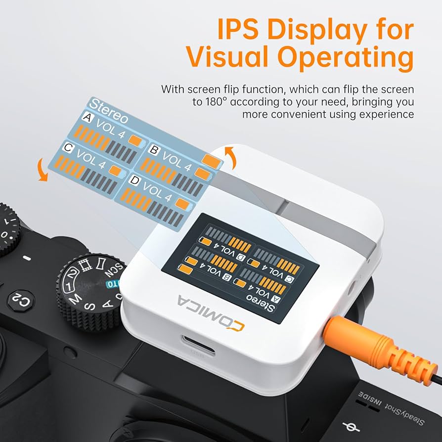 Amazon.co.jp: Comica Vimo Q Micrófono 送信機4台+受信機1台