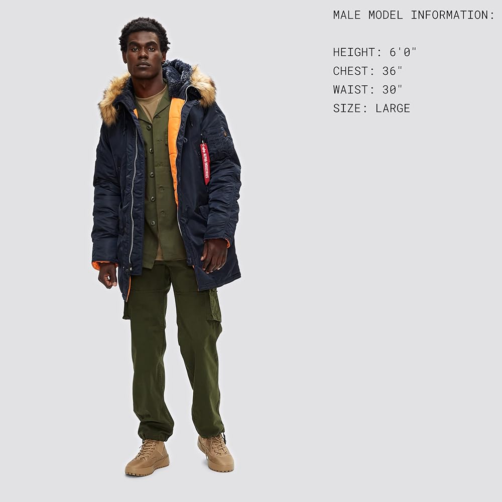 Alpha Industries N-3B Slim Fit Parka - Cold Weather Military Issue