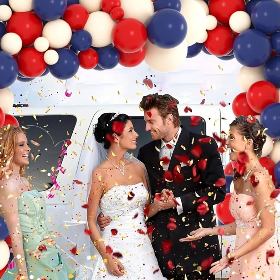 Amazon.com: Red Blue Balloon Garland Arch Kit, Navy Dark Blue, Red