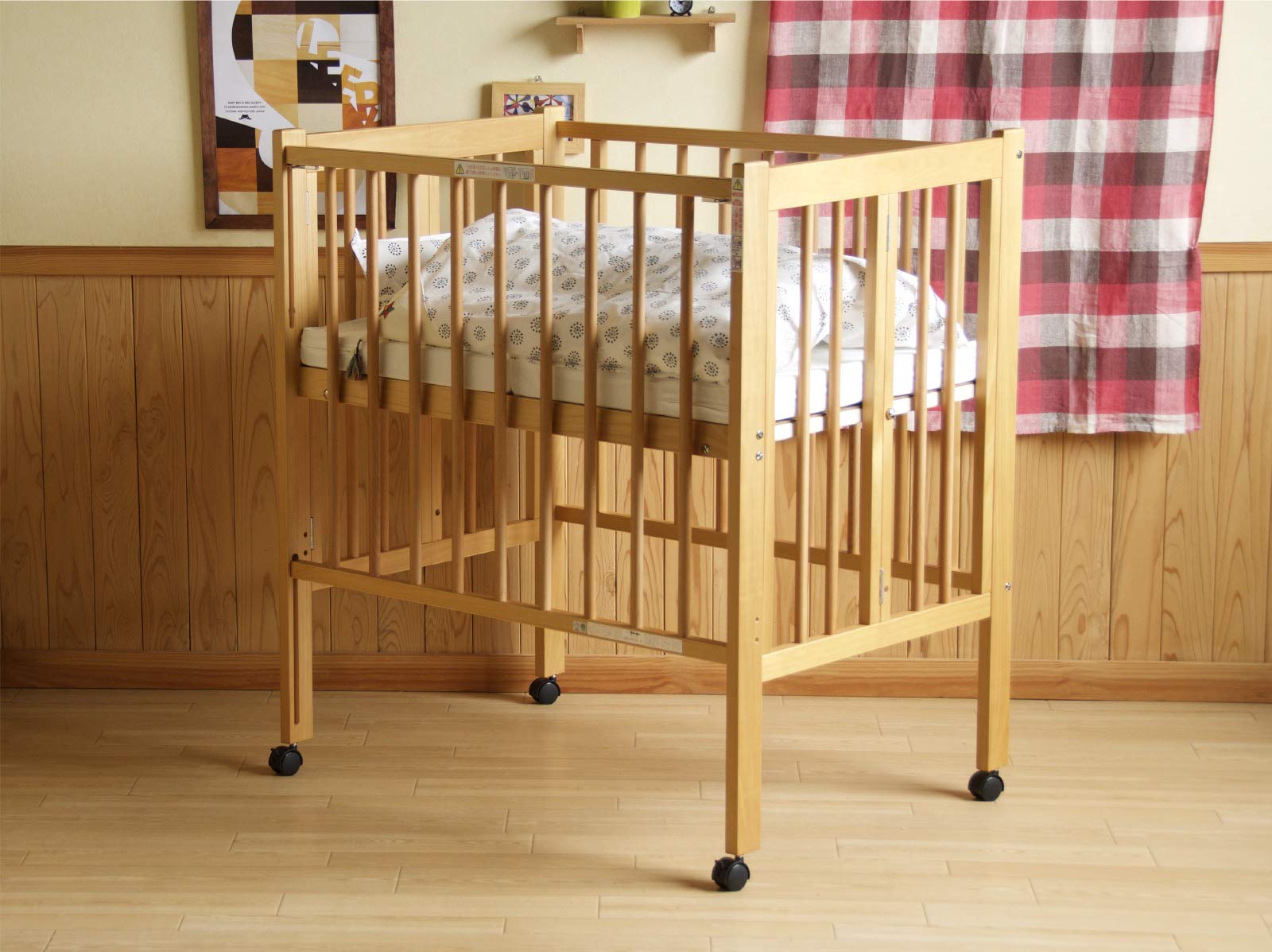 Amazon.co.jp: 日本製 ベビーベッド 「ワンタッチハイベッド クール