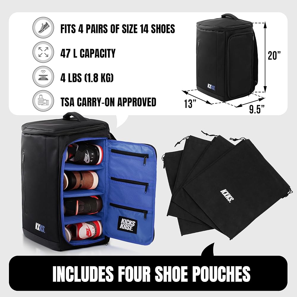 Amazon.com | KXKS. (Kicks Kase Premium Sneaker & Travel Backpack