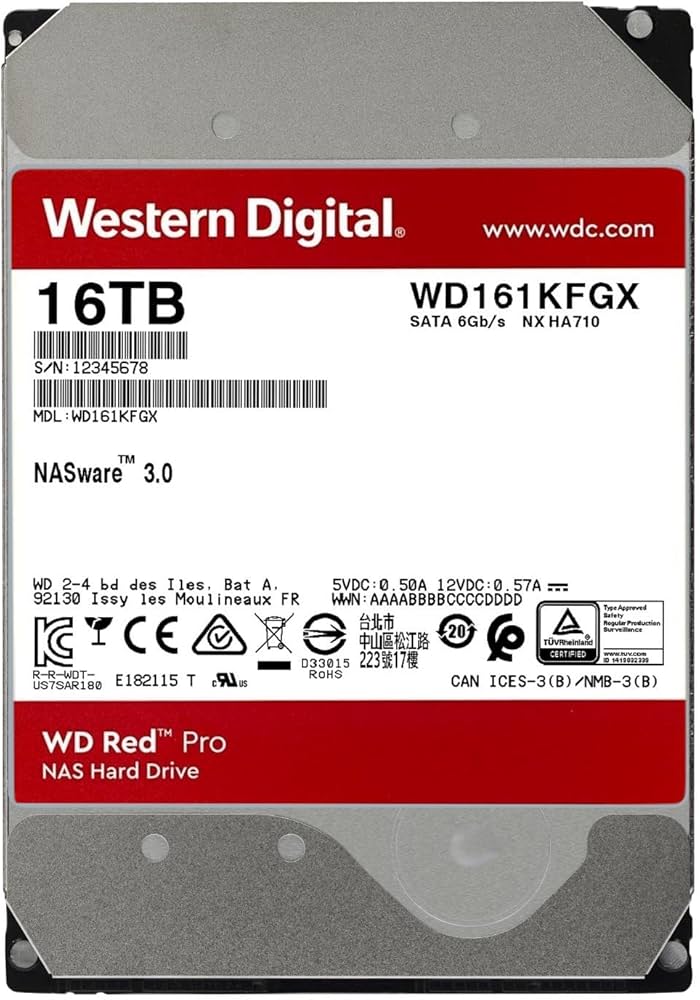 Amazon | Western Digital (ウエスタンデジタル) 16TB WD Red Pro NAS