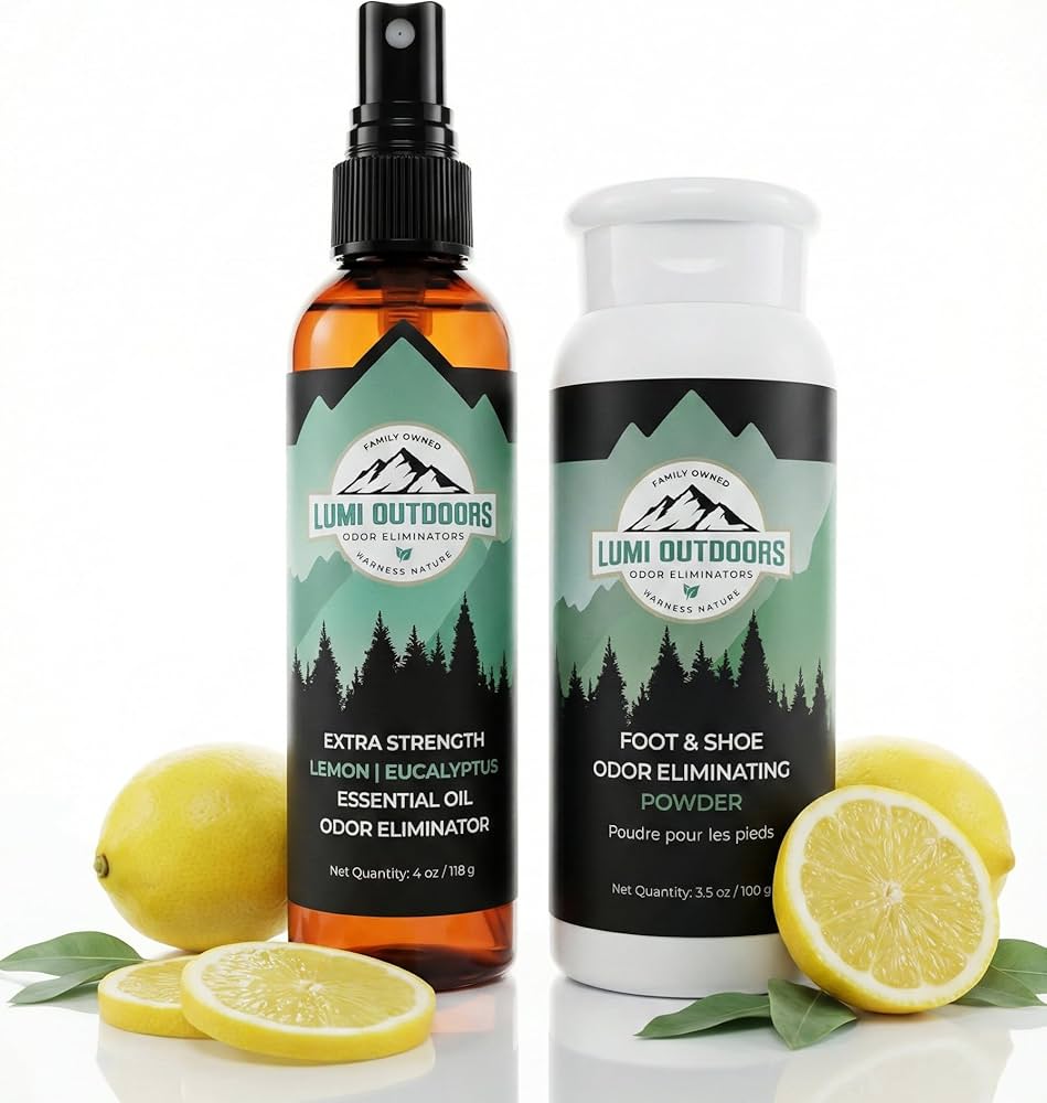 Amazon.com: Lumi Outdoors Natural Shoe Deodorizer Spray and Foot