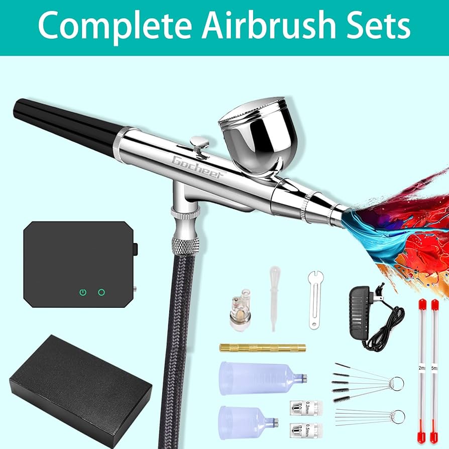 Amazon.com: Gocheer Airbrush Kit with Air Compressor, 40 48 PSI
