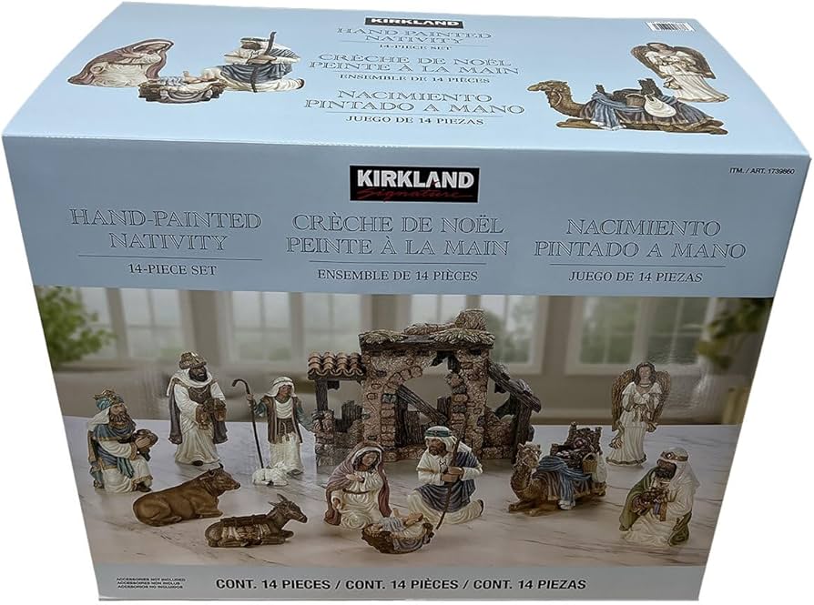 Amazon.com: KIRKLAND Signature Hand-Painted Christmas Nativity 13