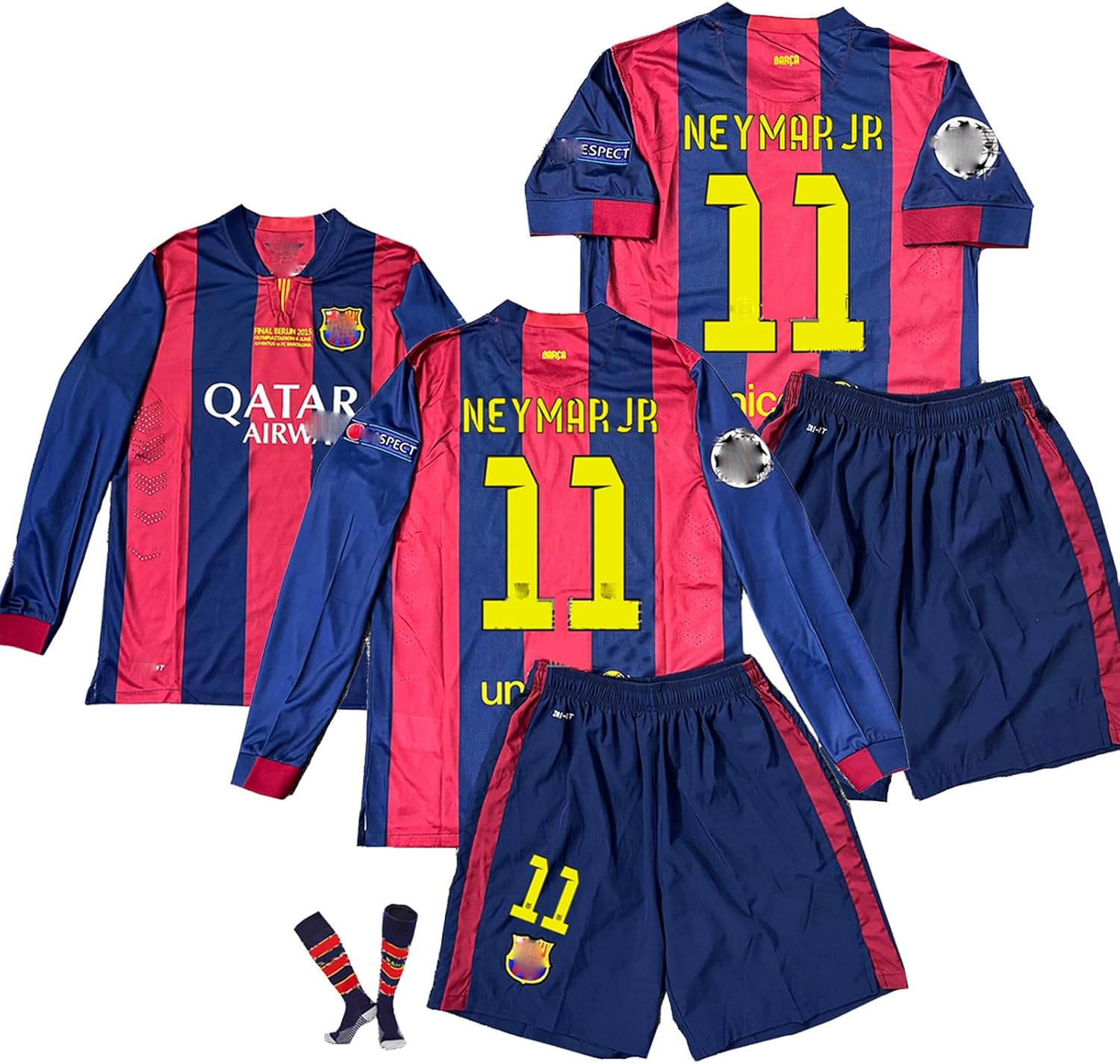 バルセロナ アウェイ レトロ 長袖 シャツ 11番 ネイマール｜Amazon.co