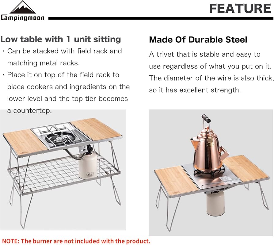 Amazon.com: Campingmoon IGT Grill Table Stainless Steel w