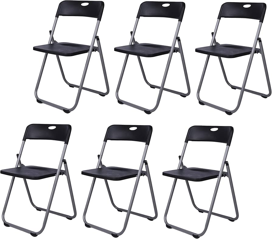 Amazon.co.jp: パイプイス 折りたたみパイプ椅子 6脚セット 会議イス