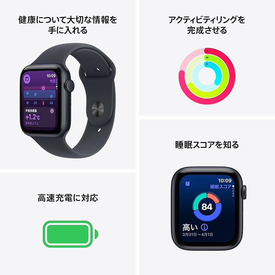 Amazon.co.jp: Apple Watch SE 3(GPSモデル)- 44mmミッドナイト
