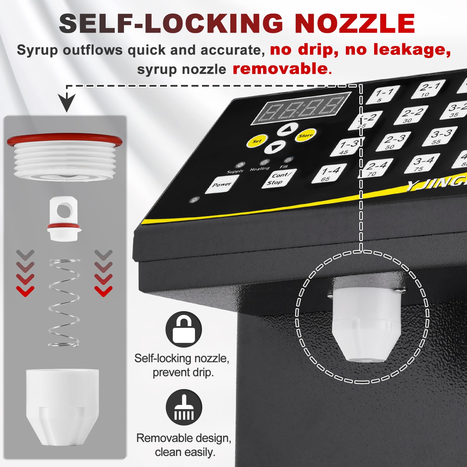 Amazon｜自動果糖ディスペンサー 8Lシロップディスペンサーマシン16