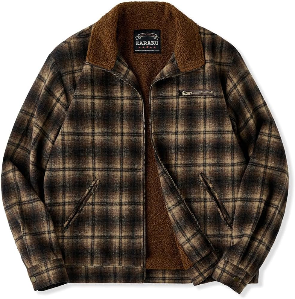 Amazon | [karaku] 中綿 ジャケット メンズ 裏地・襟ポーラーフリース