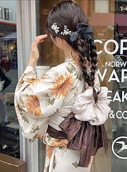 Amazon.co.jp: GRL グレイル 浴衣 水彩ひまわり浴衣セット : ファッション