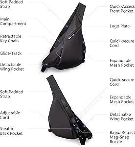 Amazon.com: NIID Sling Bag for Men,R2 Sling Bag,Modular Crossbody