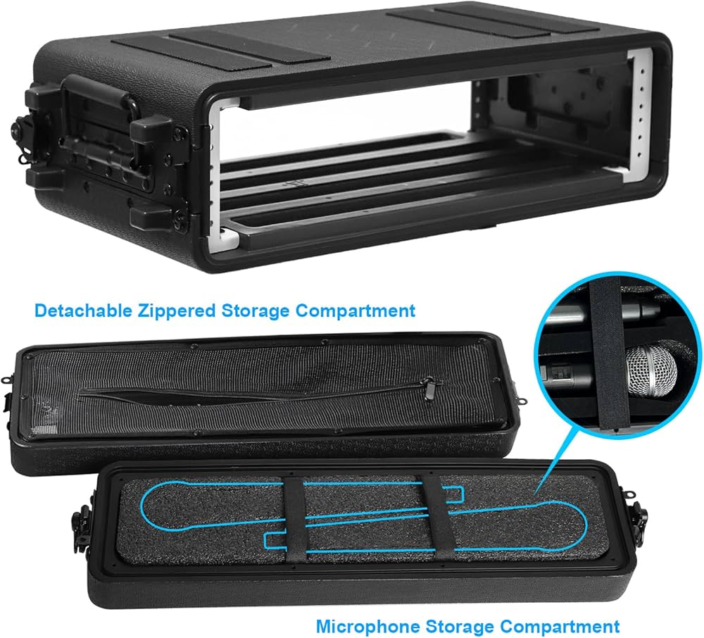 Amazon.co.jp: Diandian 2U ラックケース 浅い 11インチ 深さ19インチ