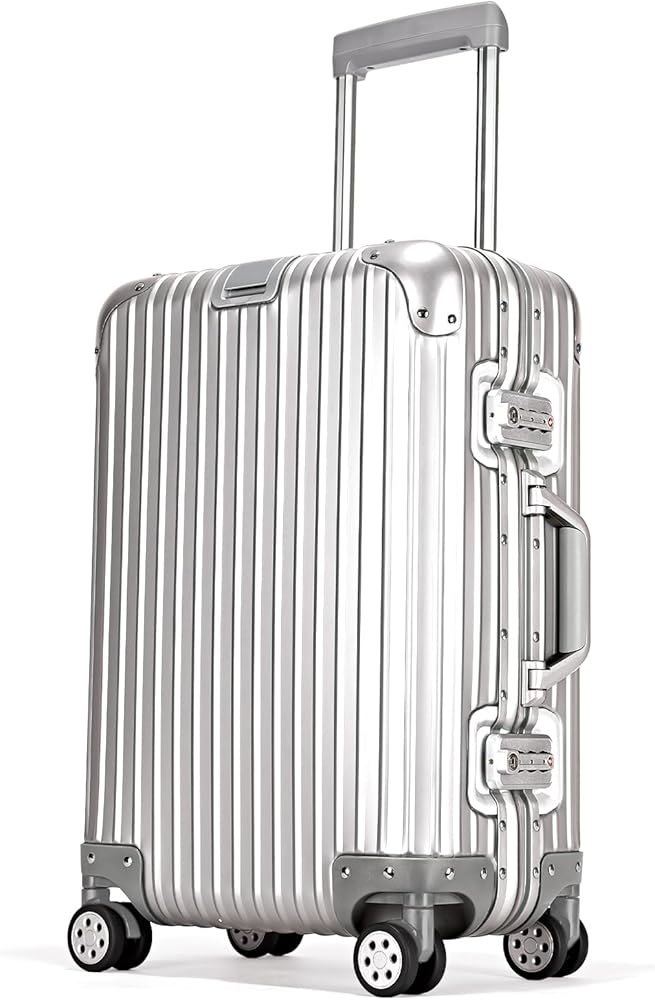 Amazon | [Airmood] スーツケース オールアルミ合金 キャリーケース 銀