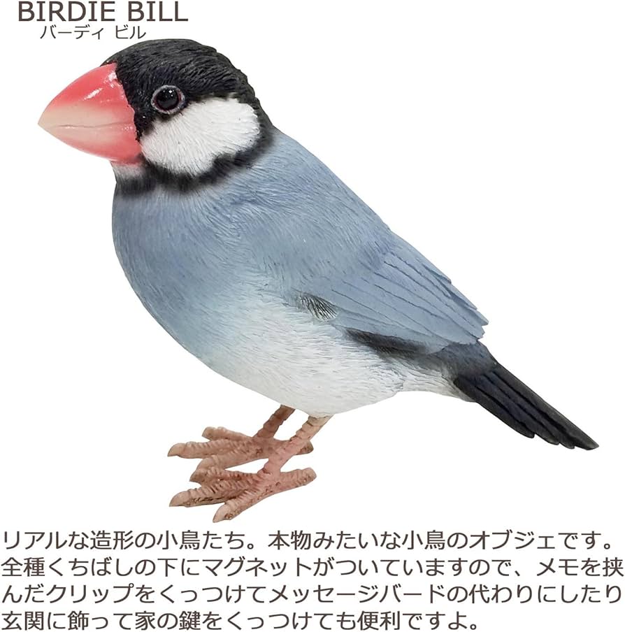 Amazon.co.jp: 桜文鳥 オブジェ BIRDIE BILL AGATE JAVA SPARROW