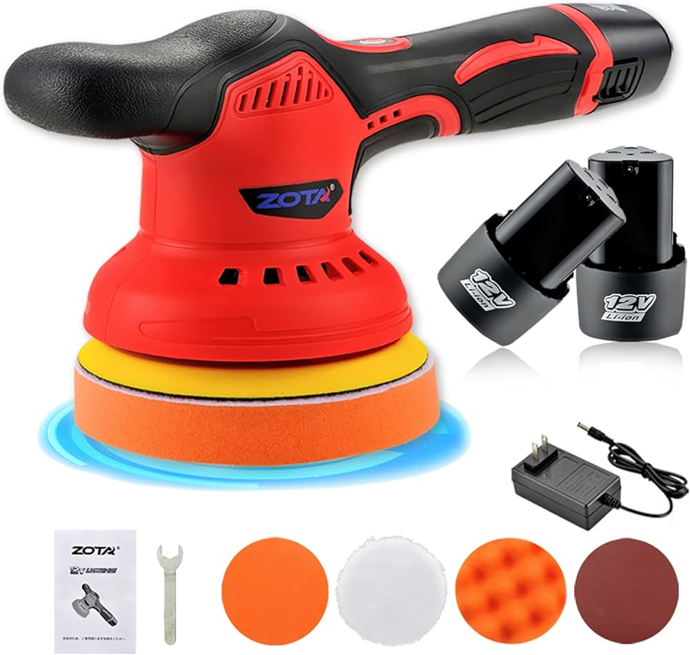 Amazon | ZOTA ポリッシャー 車, 125mm ポリッシャー コードレス