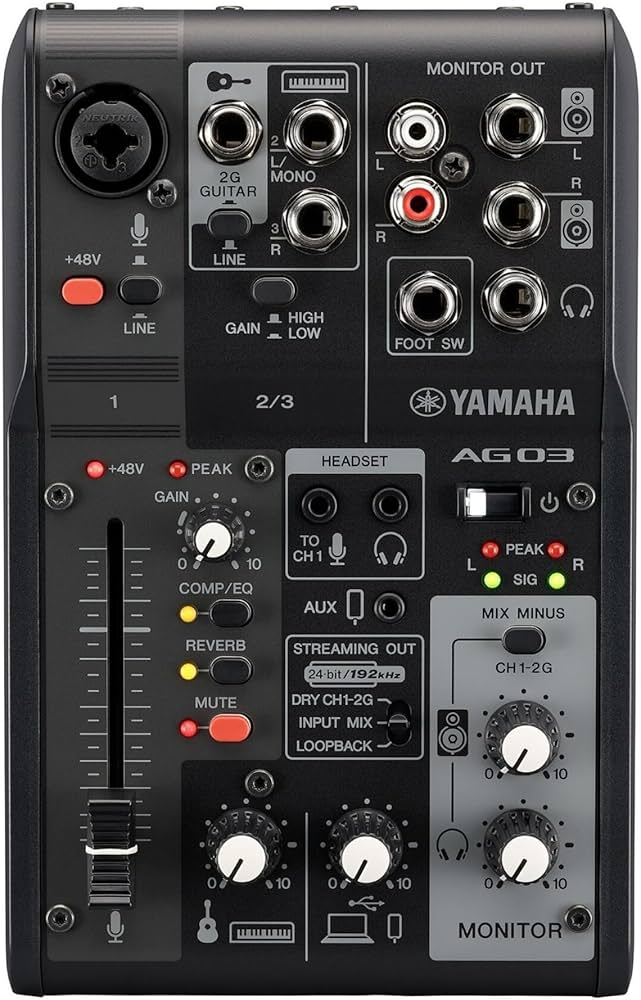 Amazon | ヤマハ AG03MK2 ブラック | DJミキサー | 楽器・音響機器