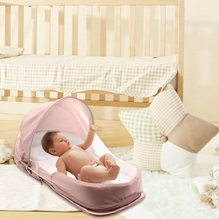 Amazon | ベビーベッド 折りたたみ式 ベッドインベッド 蚊帳付き
