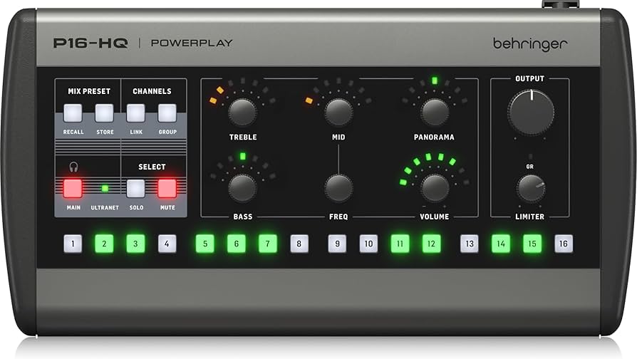 Amazon.com: Behringer Powerplay P16-HQ 16-Channel Digital Personal