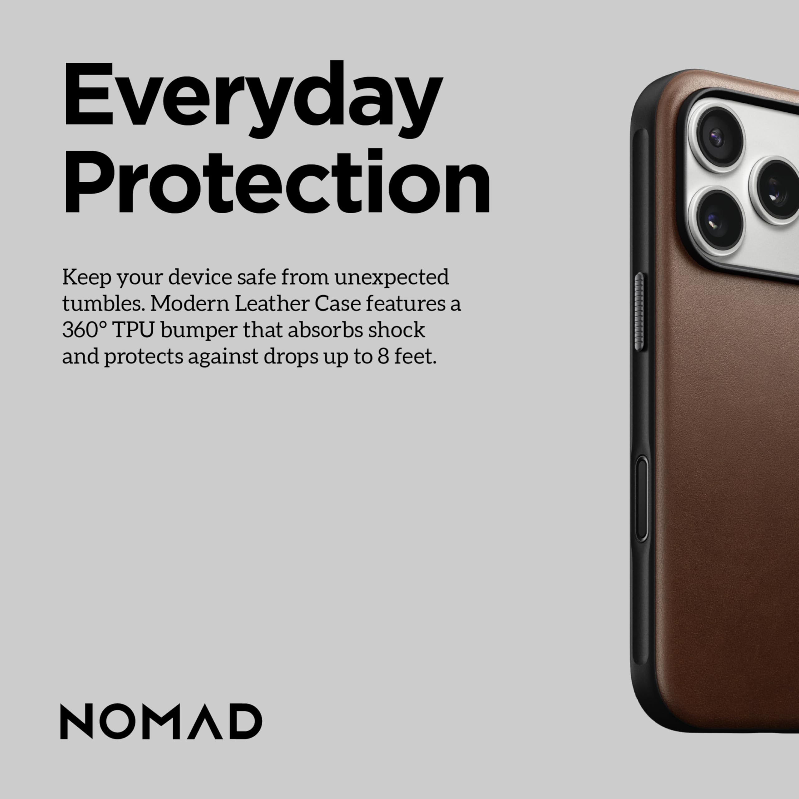 Amazon.com: NOMAD Modern Leather Case Brown Compatible with iPhone