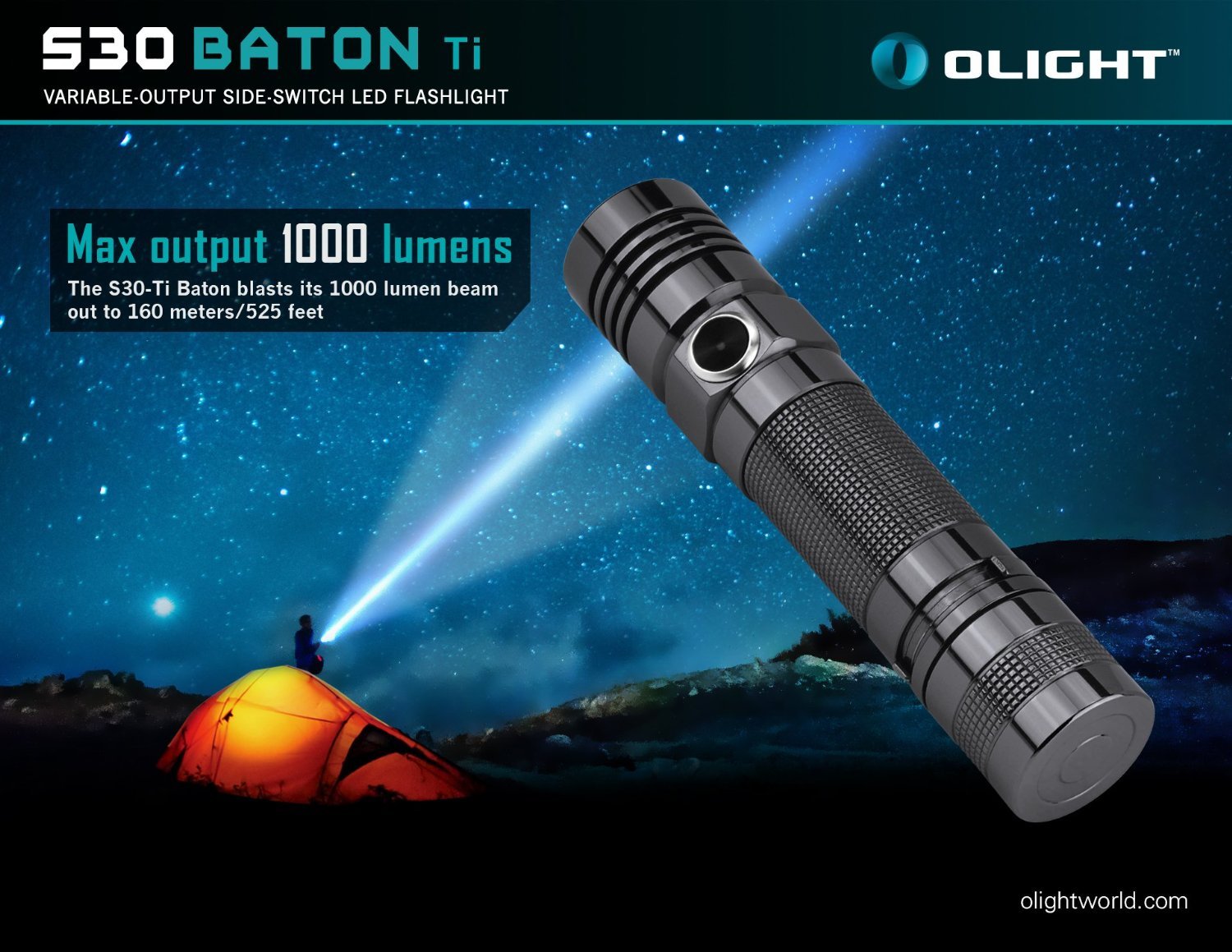 Olight S30 Limited Edition Titanium body 1000 Lumens LED