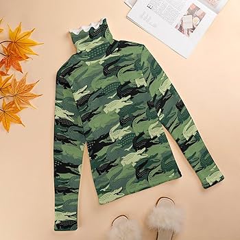 Amazon.co.jp: セーター レディース ニット 迷彩柄 カモフラージュ 鰐