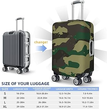 Amazon.co.jp: スーツケースカバー 迷彩柄 カモフラージュ キャリー