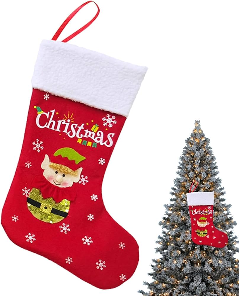 Amazon | サンタヘルパークリスマスストッキング、クリスマス用