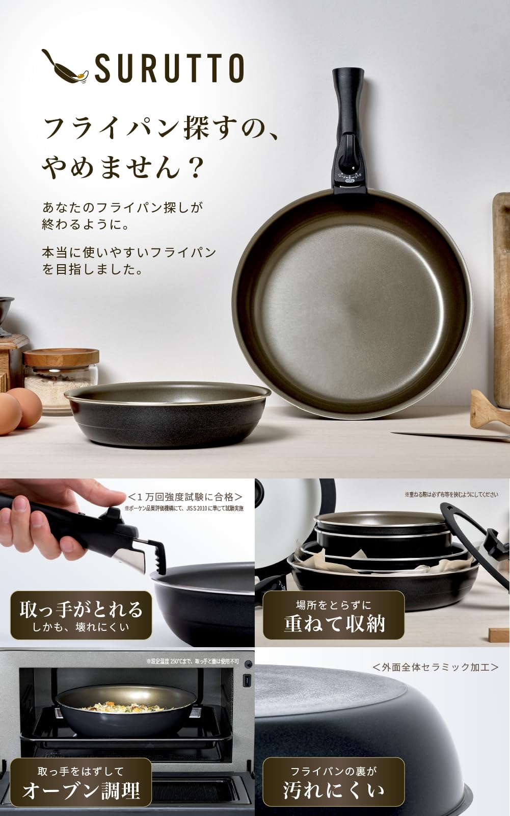 Amazon | 【スルッと 長持ち 】 SURUTTO フライパン 鍋セット 5点 20cm