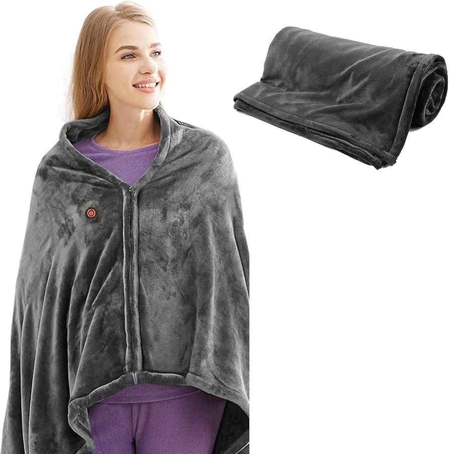Amazon.com: RENXR USB Heated Shawl Wearable Electric Blanket with
