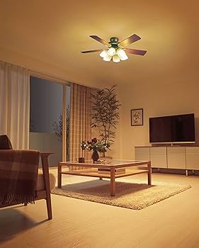 Amazon | オーデリック LEDシーリングファン(LED電球一般形8.6W×6・光